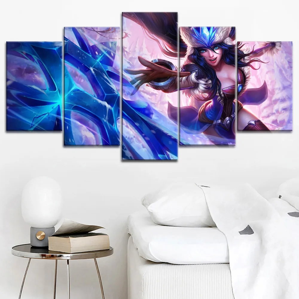 Современная живопись холст печатных фотографии Wall Art 5 шт. League Of Legends Картины игры