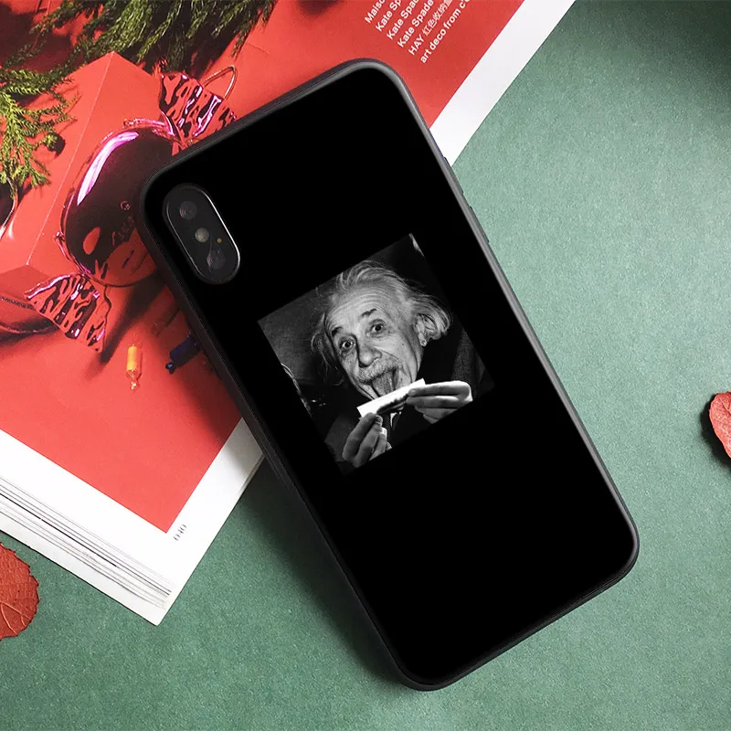 

Einstein funny design art Soft Silicone Phone Case Cover Shell For Apple iPhone 6 6s 6Plus 6sPlus 7 8 7Plus 8Plus X