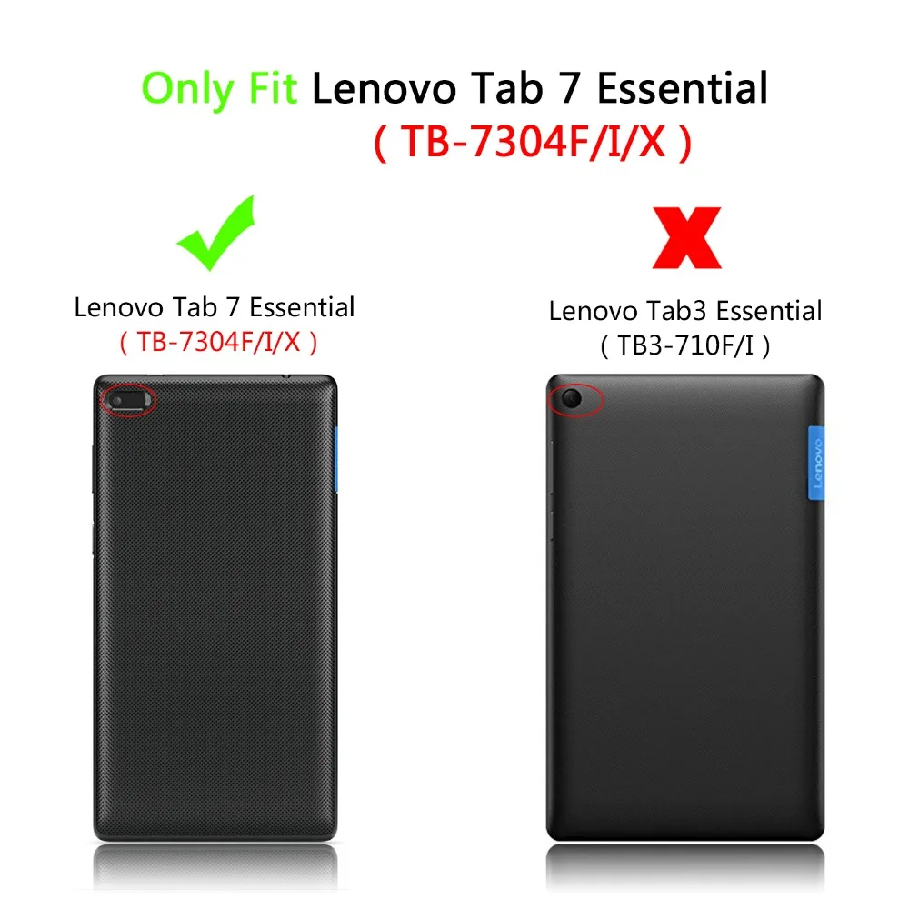 Защитный чехол из искусственной кожи для lenovo tab 7 эфирные TB-7304F/I/X TAB7 эфирные 7304F 7304I 7304X" планшет и 3 подарка