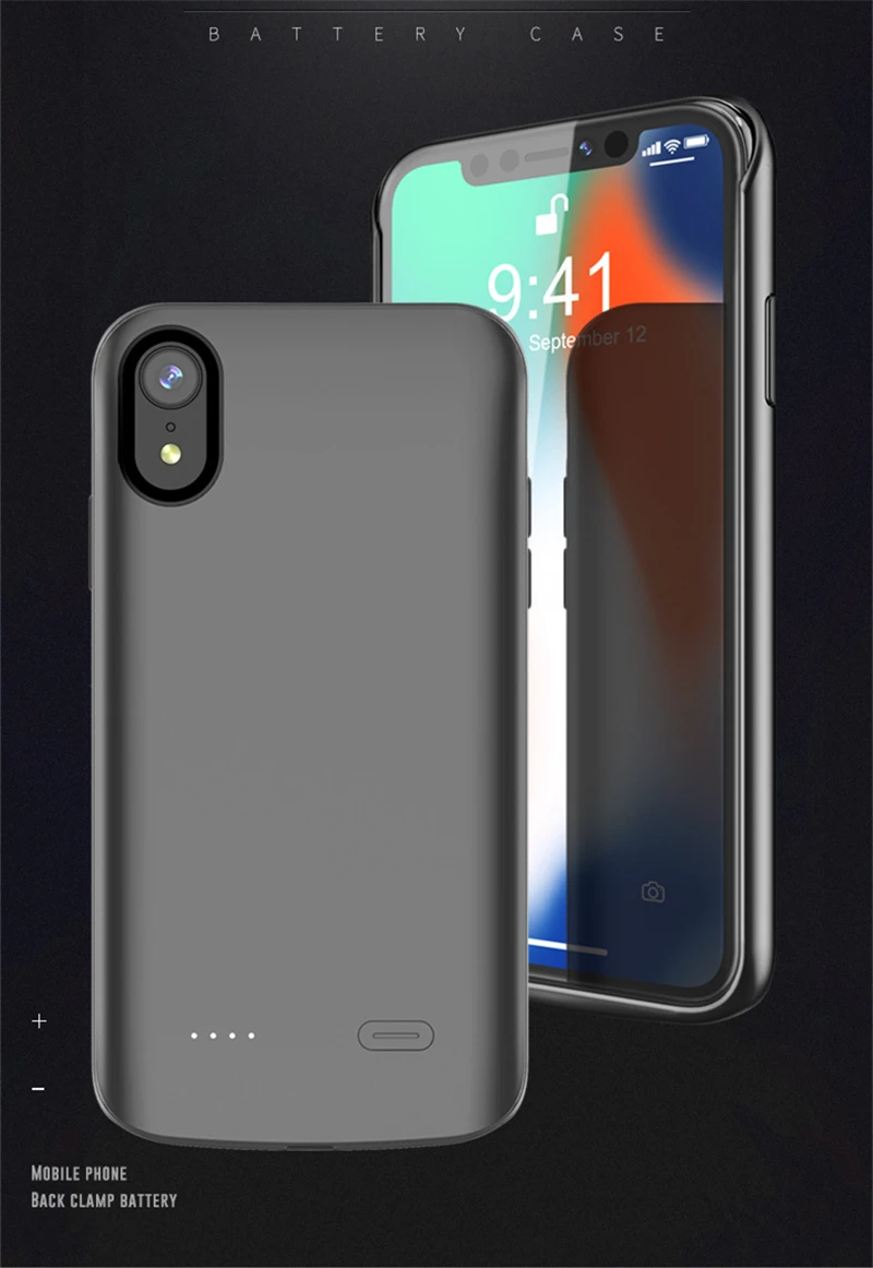 

6000mAh Battery Case For iPhone XR Power Case Portable Backup Power Bank Case For iPhone Xs Max Battery Case With Audio