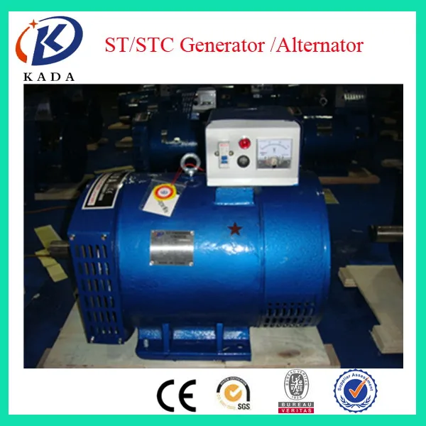 ST 12KW/12KVA ac dynamo 220v alternator 50hz 1500rpm Single Phase Brush