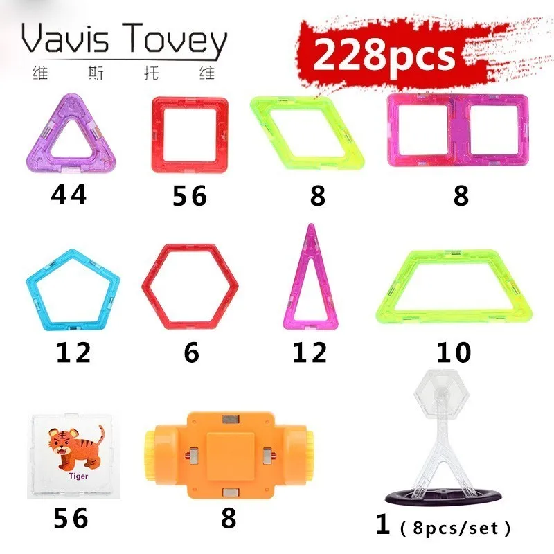 

Vavis Tovey Mini 3D DIY Kids Toys Educational Magnetic Blocks Designer Models Creative Construction Enlighten Building Toy Gifts