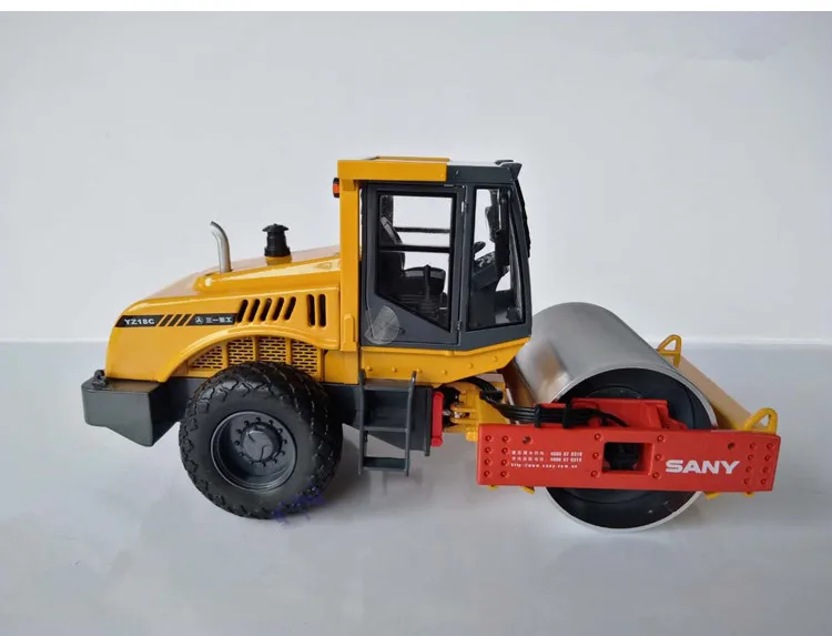 Коллекционная литая под давлением игрушка модель 1:35 масштаб SANY YZ18C одиночный дорожный роликовый уплотнитель инженерное оборудование транспортных средств для украшения