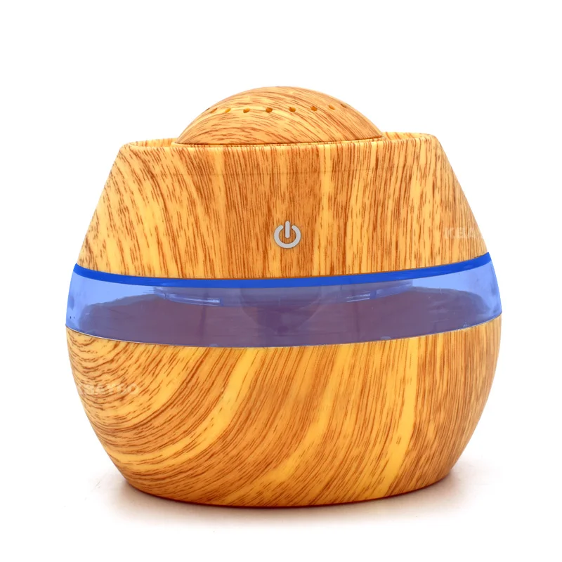 Comprar 300 ml Aroma de aceite esencial difusor ultrasónico humidificador fresco de la niebla de grano de madera con 7 Color LED luces de niebla