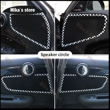 ABS аксессуары для салона автомобиля, стерео рамка, накладка, круглая наклейка для mini cooper F60, земляк, автомобильный стиль, Декорация