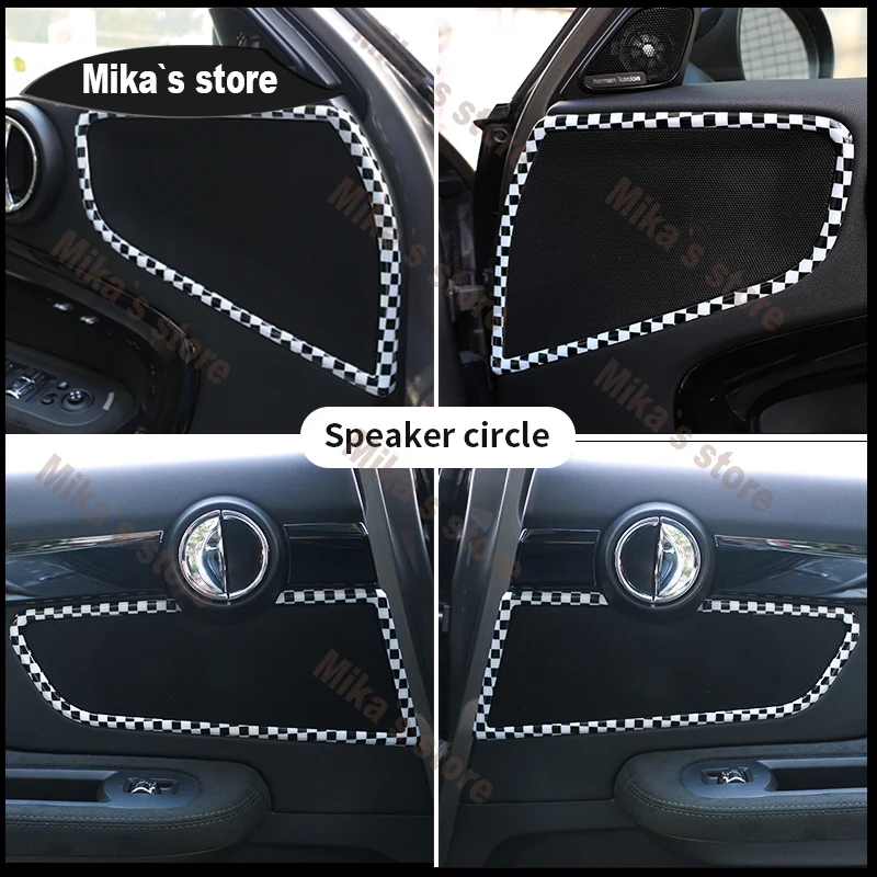 

ABS Car interior auto accessories speak stereo frame trim circle sticker for mini cooper F60 countryman car-styling decoarion