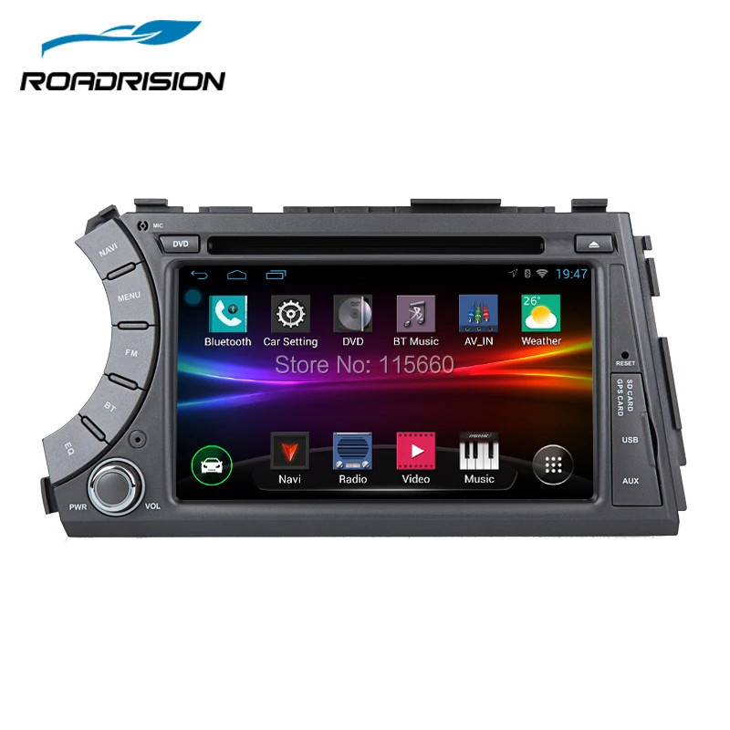 Автомобильный DVD плеер Roadrision Android 6 0 2din GPS для Ssangyong Actyon Kyron HD сенсорный экран Wi Fi