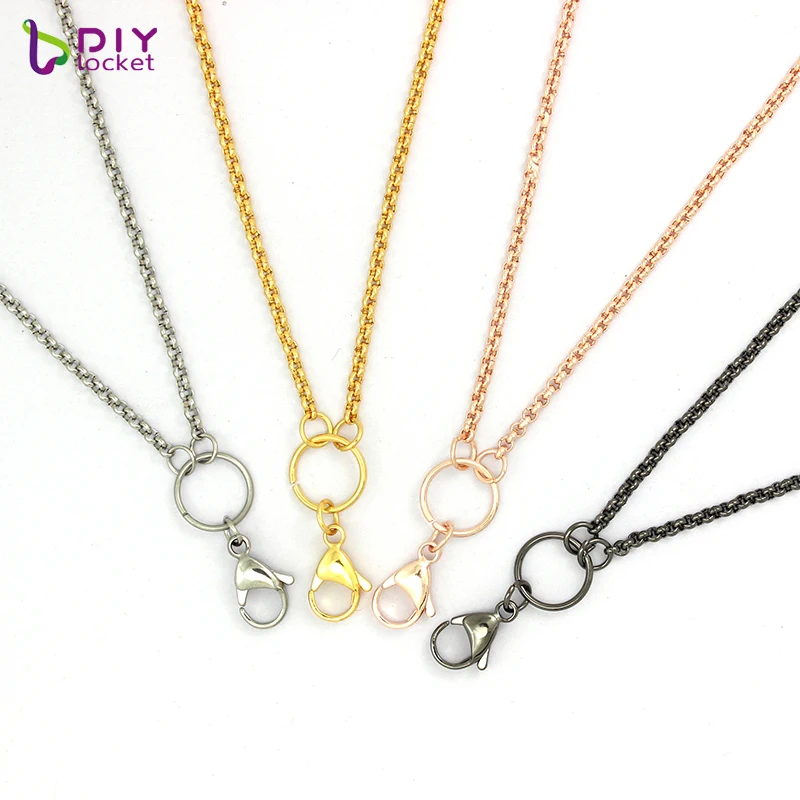 

10pcs Stainless steel rolo chain necklace for floating locket chains 2.5mm width 26/ 30 inch length LSCH03*10