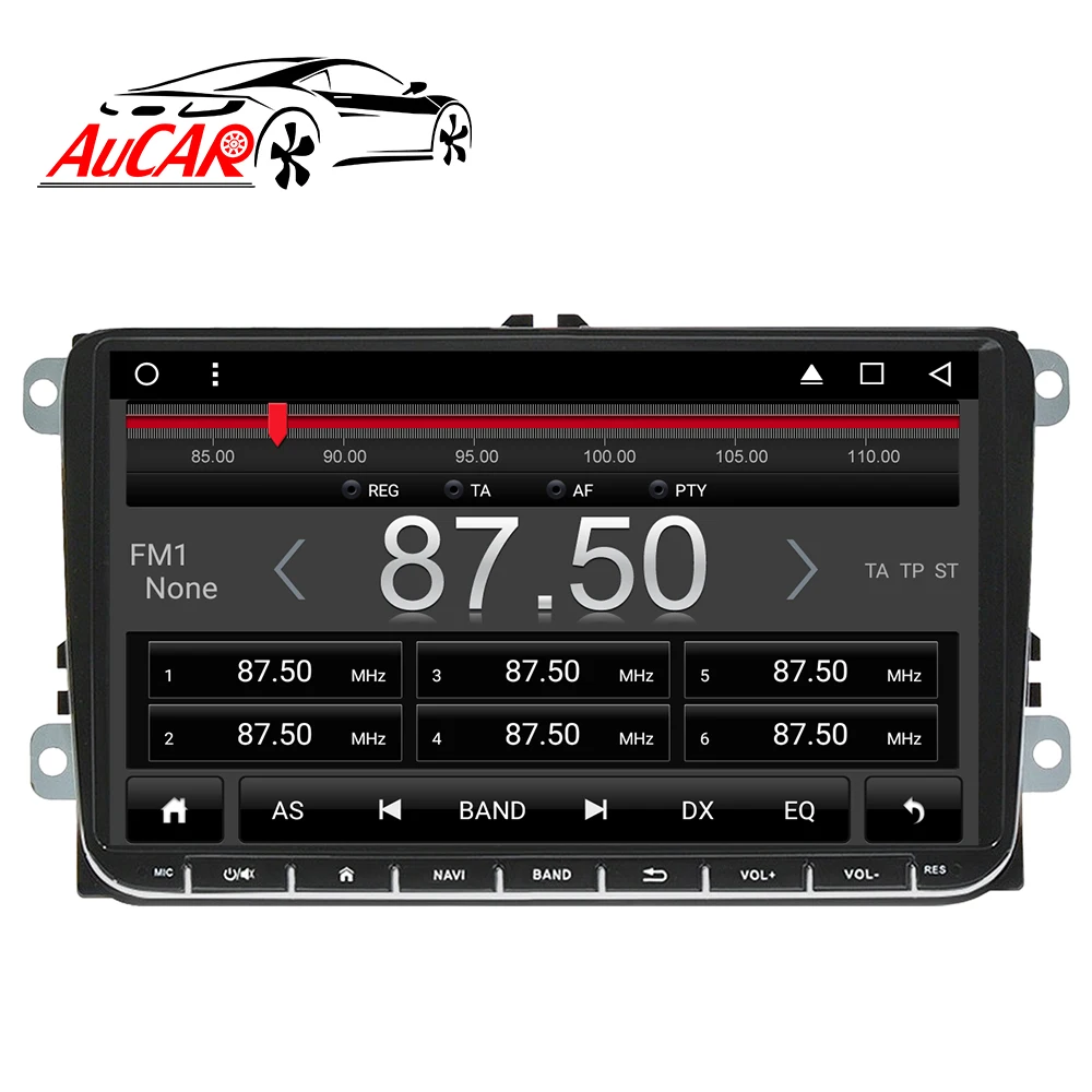 Aucar Android 8 1 9 &quot2 DIN Автомобильный Радио dvd плеер GPS навигация для VW универсальное