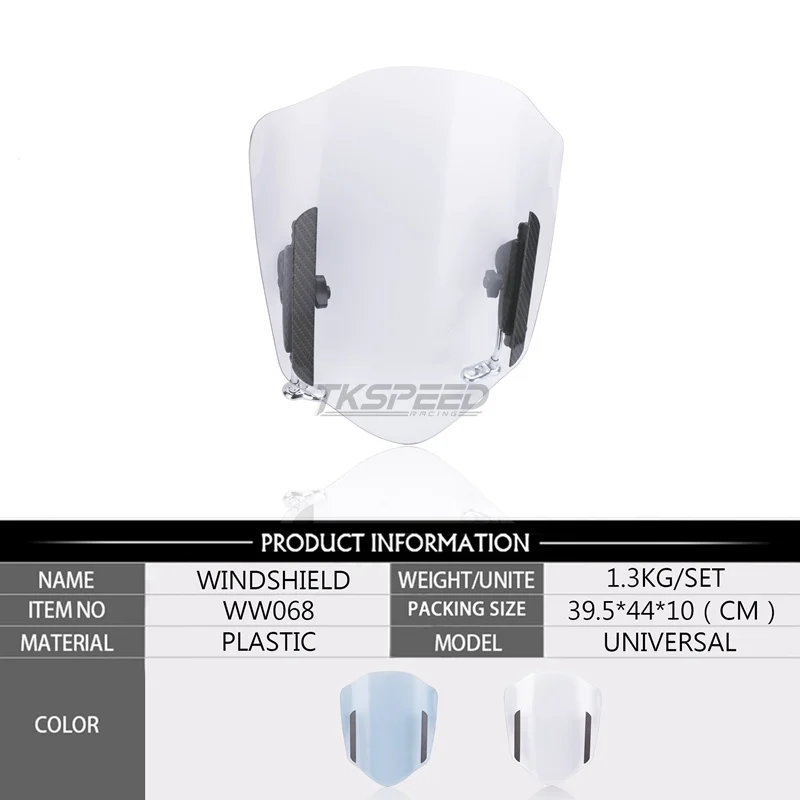 Универсальные регулируемые дефлекторы ветрового стекла ABS Воздушный поток ветрового стекла для Triumph Suzuki Yamaha Honda Kawasaki мотоцикл