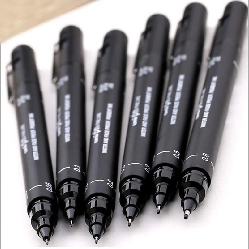 Pigma Micron иглы школьные товары для рукоделия маркеры Кисть ручка fineliner Перманентная доска для письма маркерами маркер sharpie 04307