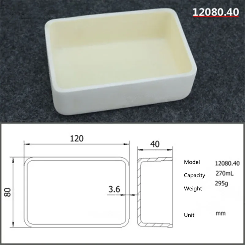 99.5% квадратных корунд тигель/270 мл 12080.40/Температура 1600 градусов/спеченные керамический тигель