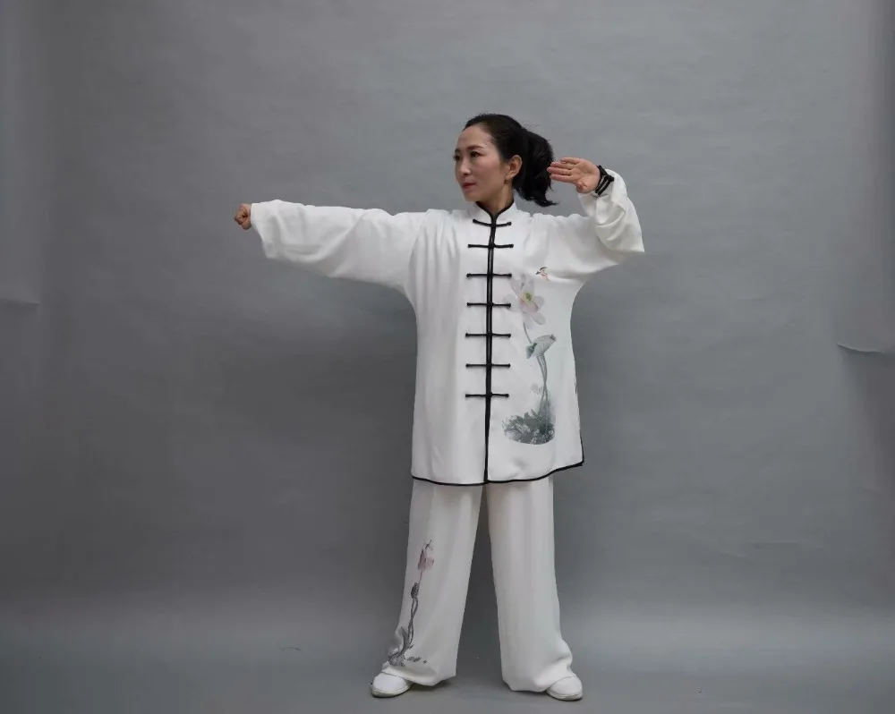 Wushu taichi одежда тайцзи changquan Униформа боевых искусств соревнование вышитая kungfu