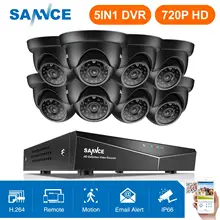 SANNCE 8CH 1080N DVR 1080P HDMI NVR CCTV система 8 шт 720P TVI камеры безопасности ИК Крытый Открытый CCTV комплект видеонаблюдения