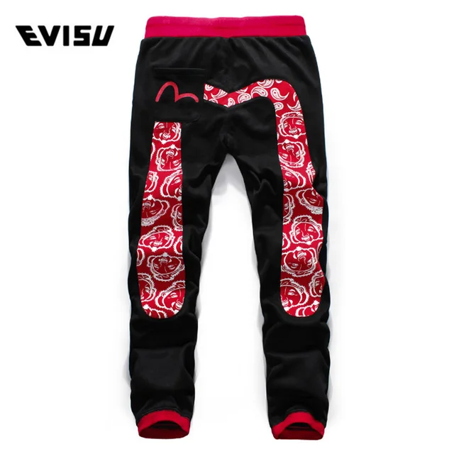 Evisu Casual Jeans Men Fashion Loose Men Pants Breathable Denim Pants ...