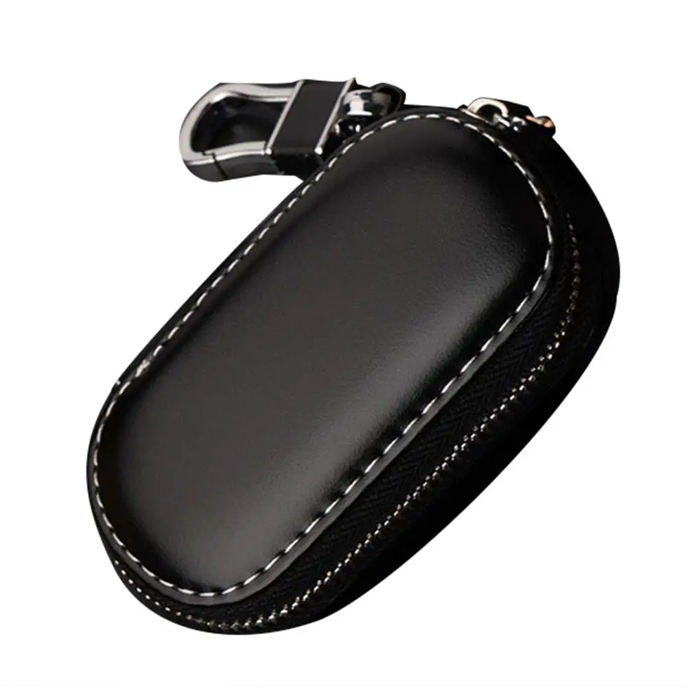 

Key Case Multi-function Leather Car Key Bag For Faraday Cage Keyless Entry Key Fob Pouch, Car RFID Key Security Accessories