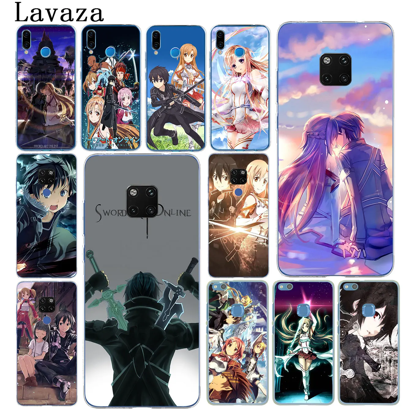 

Lavaza Sword Art Online Hard Phone Case for Huawei Nova 4 3i 3 2i Lite 2017 Cover for Huawei Mate 20 10 P20 Pro Lite Cases