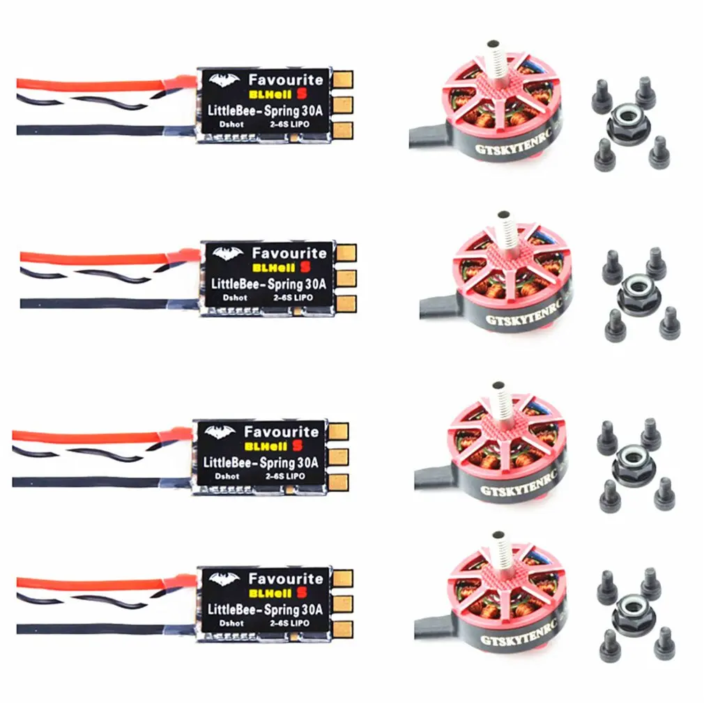 

GTSKY 2306 2400KV Brushless Motors FVT with Little Bee BLHeli_S SPRING 2-6S 30A Brushless ESC for RC FPV Racing Done RC Toy Accs