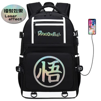 

DRAGON BALL Laser Style Men Backpack Hot Anime Bookbag Women Back Pack Canvas School Bags Travel Bagpack Large Laptop Backpack