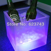 Пластиковое светодиодное ведерко для льда, меняющее цвет пластиковое ведерко для льда, светящееся ведерко для льда, светящееся пивное ведро, бочка для вина