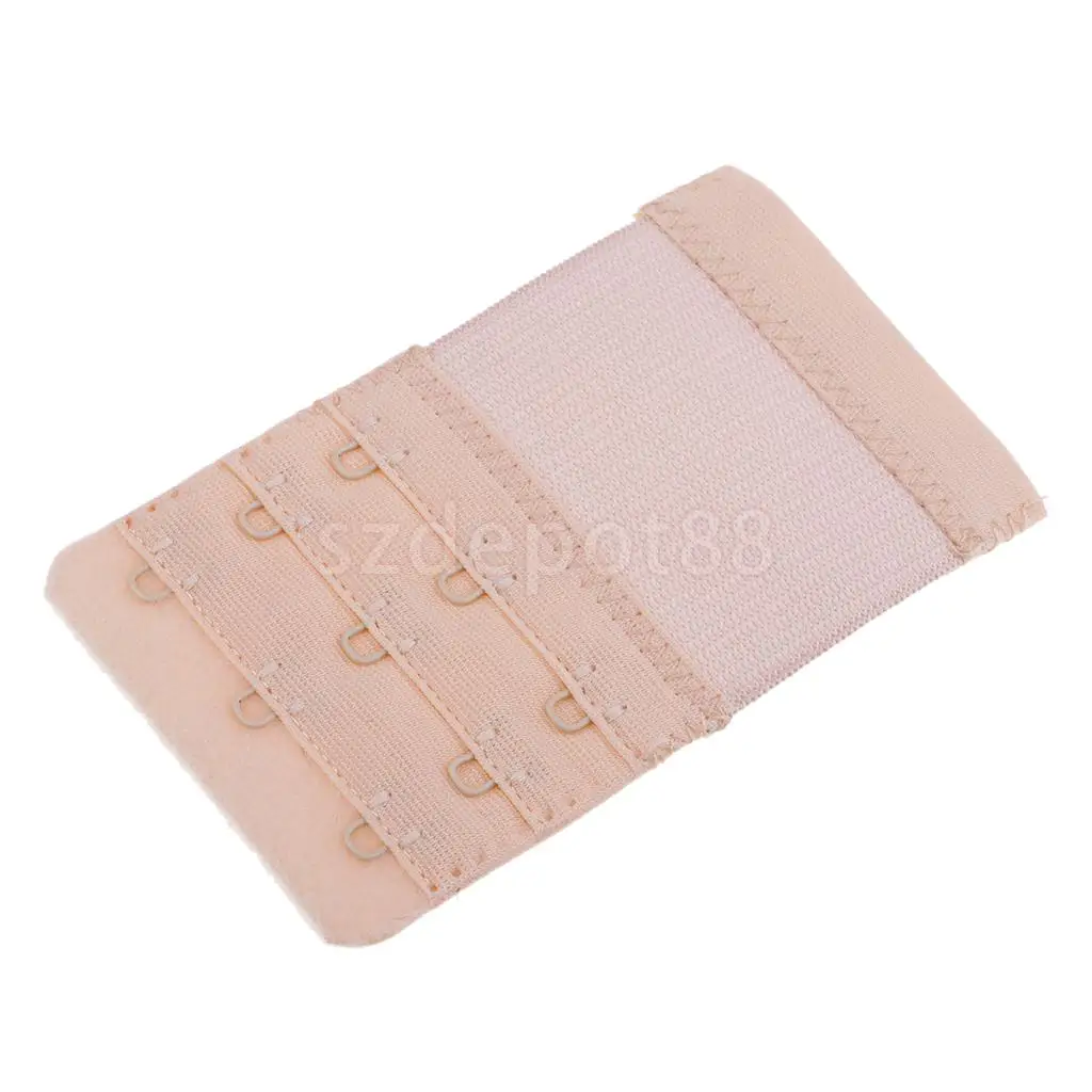 Women 3 Colours Bra Extender 3 Hooks 3 Row Elastic Bra Extension Strap Women's Lingerie Accessories