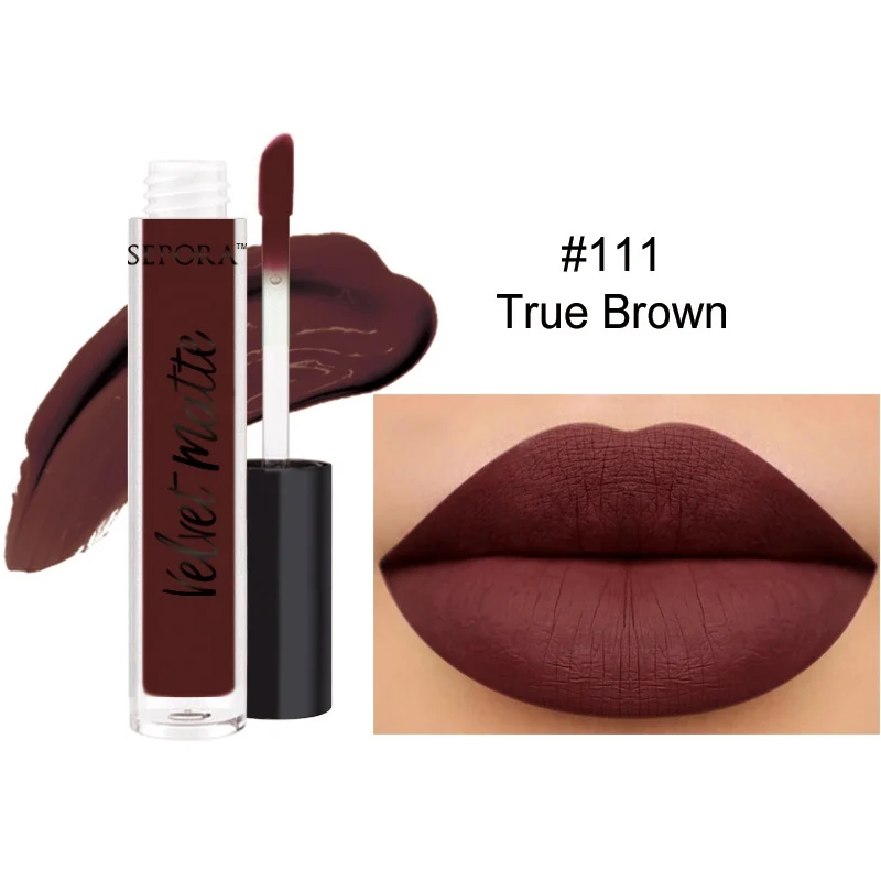 Natural Liquid Lipstick Cosmetics Lips Gloss Long Lasting Lips Colors Matte Lipstick Makeup Pigment - Цвет: A11