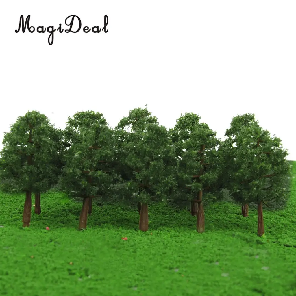 30Pcs Plastic Greenery HO N Model Trees for Train Railroad Railway Village Scenery Layout Landscape Model Toys