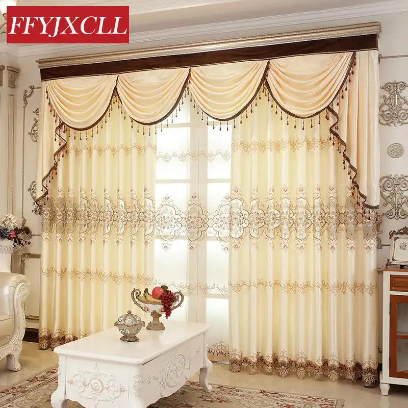 Simple Jacquard Embroidered Polyester Cloth Curtains Tulle For Polyester Cloth Curtains Tulle