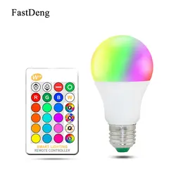 E27 RGB Light 270 градусов светодиодная RGB Лампочка + теплый Whiht честный Вт 16 Цвет светодиодные лампы + 24key ИК-пульт для вечерние праздничные Ligthting