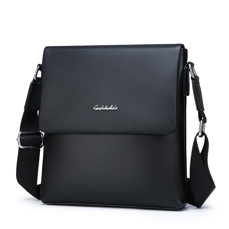 FEIDIKABOLO البقر جلد طبيعي حقيبة ساعي بريد للرجال المرأة حقيبة كتف صغيرة عارضة رفرف الذكور رجل Crossbody أكياس للرجال حقائب جلدية