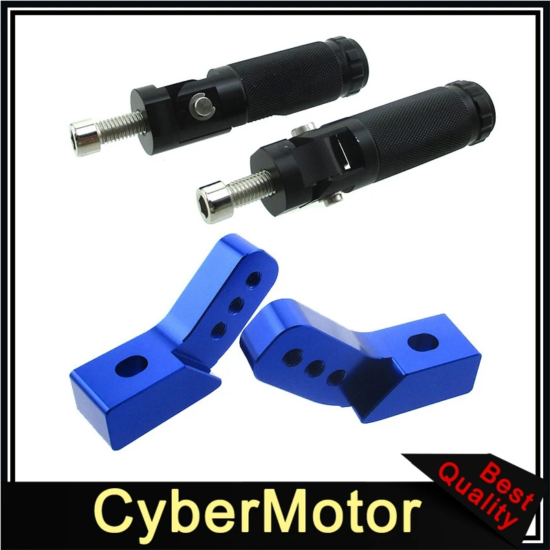 CNC Aluminum Ajustable FootPeg Foot Rest Extender Riser Bracket For Pit Dirt Bike Motorcycle