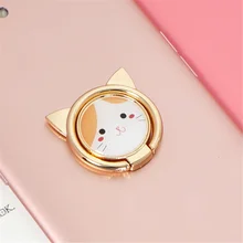 UVR металлическое кольцо на палец в виде животного кота, подставка для смартфона, держатель для мобильного телефона, подставка для iPhone, Xiaomi, huawei, крепление для всех телефонов