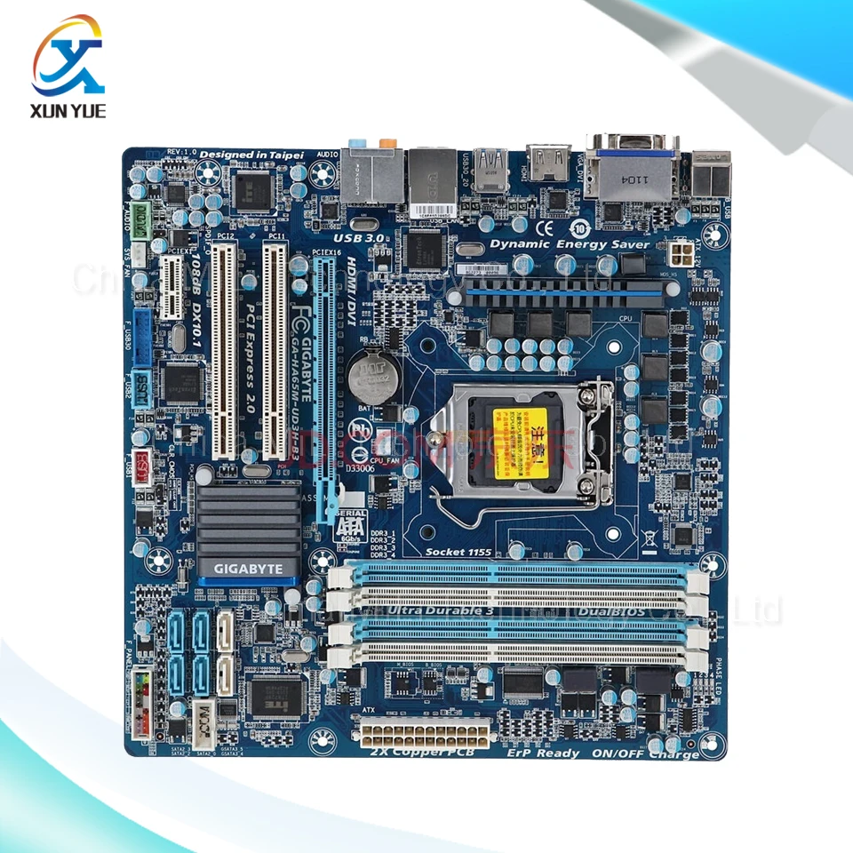 For Gigabyte GA HA65M UD3H B3 Original Used Desktop font b Motherboard b font HA65M UD3H