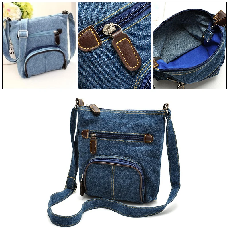 

2019 New Fashion High Quality Handbag Messenger Crossbody Hobo Denim Shoulder Bags Tote Purse Satchel School Travel Casual Bag