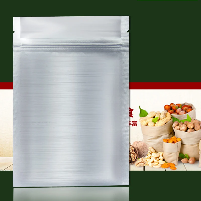 50pcs Lot 23cm 35cm 240mic Large Food Grade Bags Al Foil Plastic Packaging Stand Up With Zipper Whole In Hair Clips Pins From Beauty