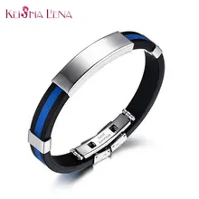 Keisha Lena браслет из нержавеющей стали Мода США синий силиконовые браслеты и браслетов и украшений