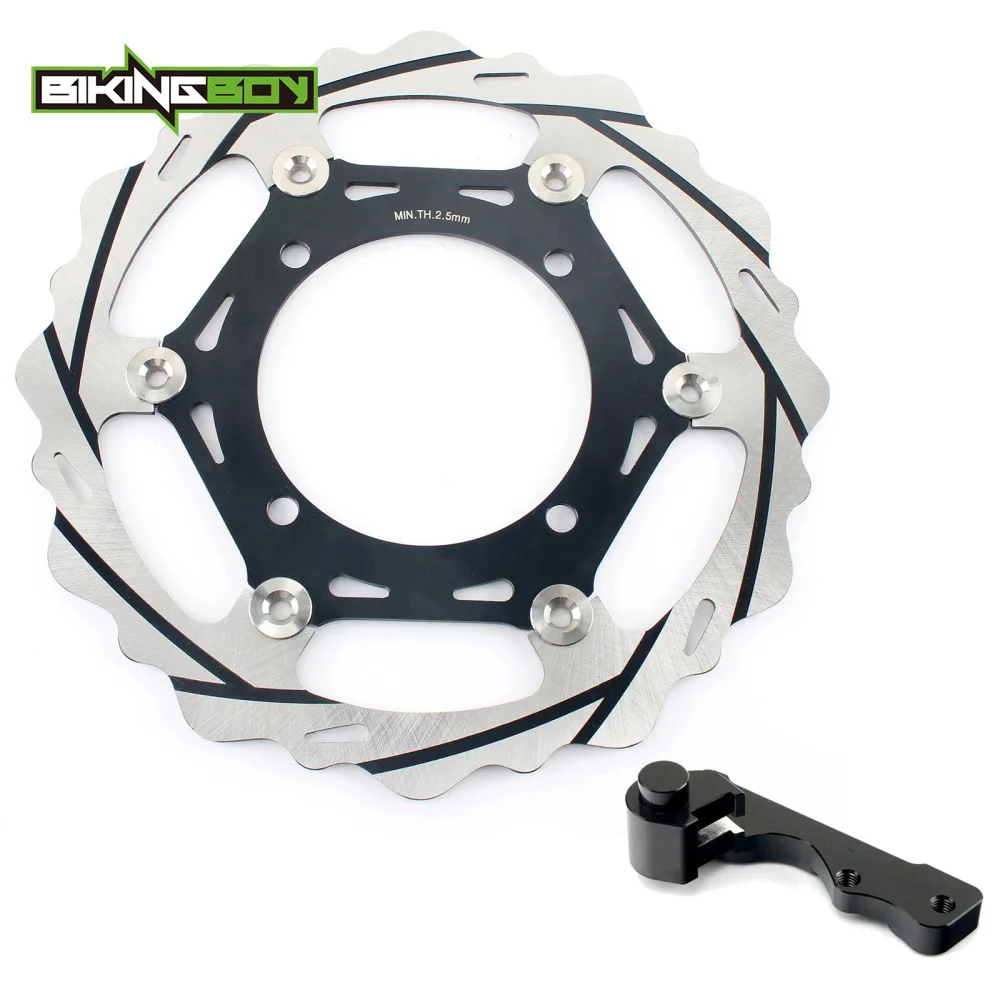 

BIKINGBOY 270mm Front Brake Disc Disk Rotor Bracket for Kawasaki KX 125 250 06 07 08 KX250F KX450F 06-17 KLX 450 R 07-2017 16 15