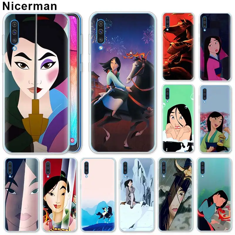 

Soft TPU Case for Samsung Galaxy A50 A70 A40 A20e A10 A30 A80 A6 A8 Plus A7 A9 Cover Mulan princess Silicone Case