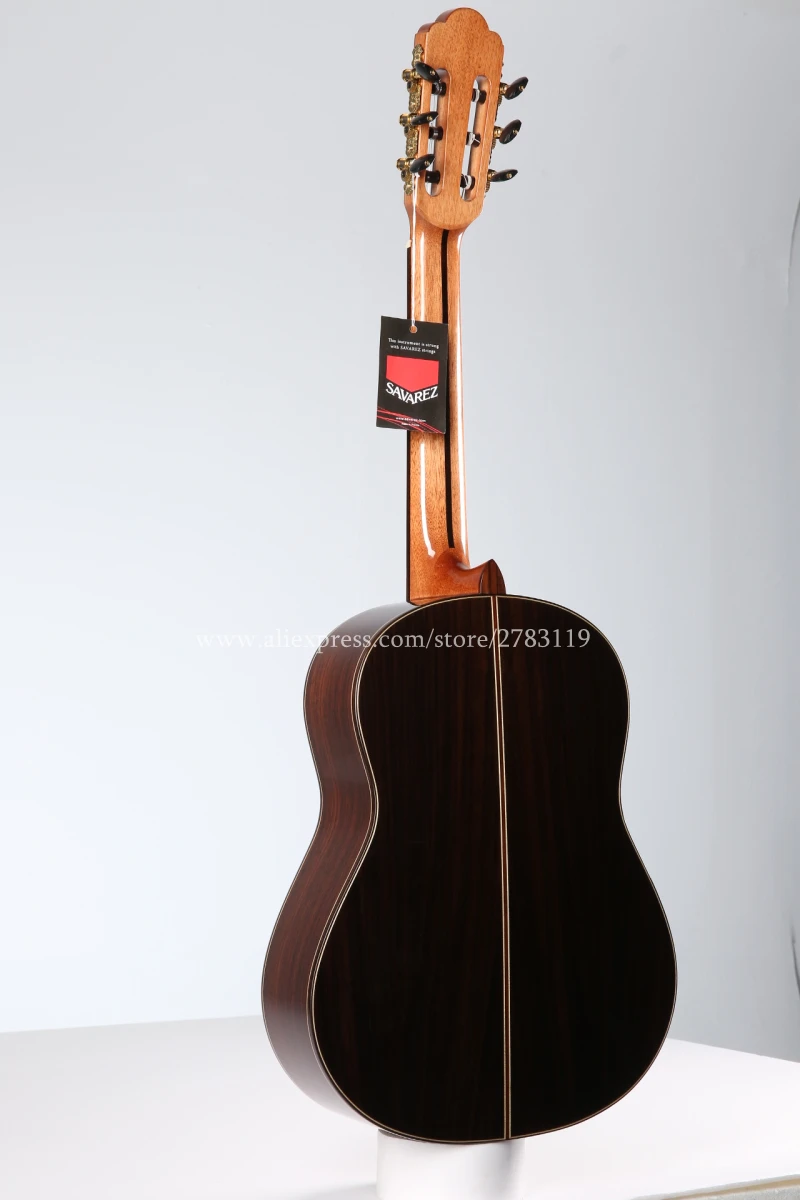 36 inch Handmade Spanish guitar,VENDIMIA SOLID Cedar /Rosewood Acoustic guitarras,classical guitar with Nylon string 580MM
