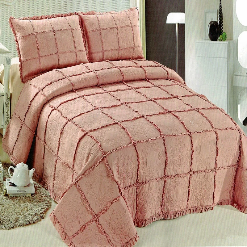 

Country style bedding set with pillow case 100% cotton 3pcs mediterranean style applique patchwork bedspread set Quilt cover new