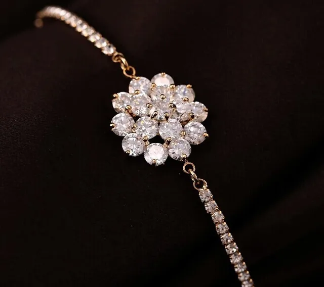 Hand Set Micro Inlay Craft Aaa Swiss Cz Diamond Bracelet 18k White Hand Set Micro Inlay Craft Aaa Swiss Cz Diamond Bracelet 18k White Rose Gold Plated