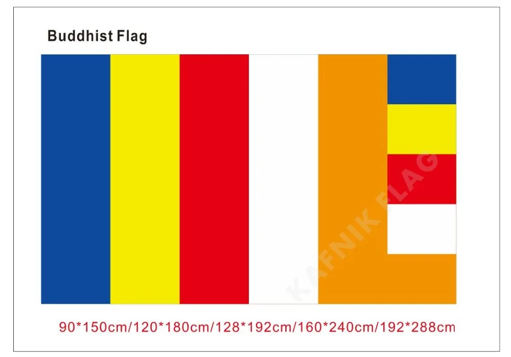 

Buddhism colored flag Buddhist supplies 90x150cm/128*192cm/160*240cm/192*288cm(3x5ft)KAFNIK FLAG Indoor Outdoor big size Flag