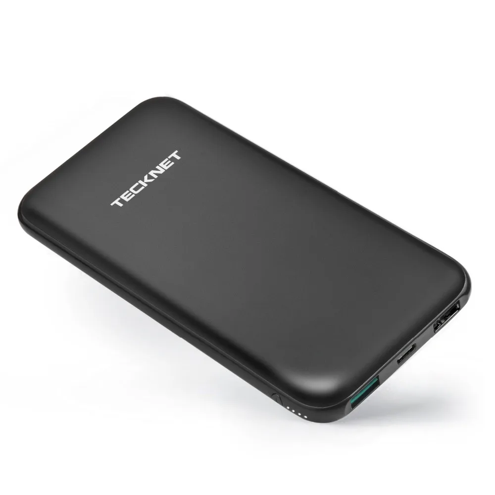 

TeckNet Type C Power Bank 10000mAh External Battery original quick Charger USB Portable Charger for Mobile iPhone 6 S