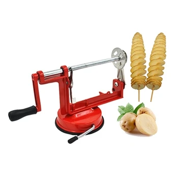 

Stainless Steel Tornado Potato Spiral Cutter Manual Fruit Vegetable Onion Shredder Twisted Slicer Spiralizer Kitchen Accessories