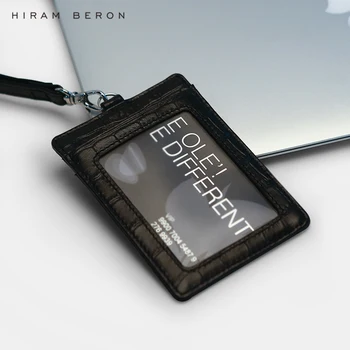 

Hiram Beron Custom Name Service Badge ID Card Holder Case for Staff Work with Retractable Lanyard