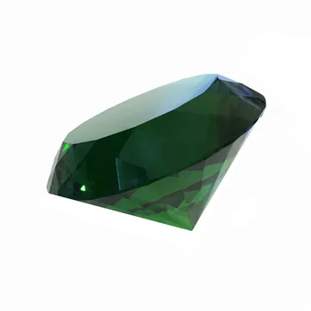 

150mm 1pcs Multifaceted Dark Green Glass Crystal Diamonds Paperweight Decorative Faceted Crystal For Women Hot Sales