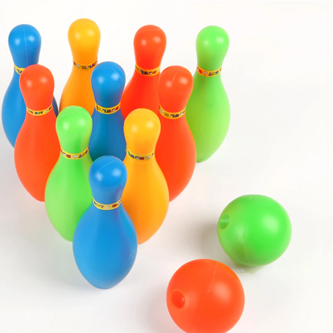 11 см Высота Детские пластиковые боулинг набор открытый мини взаимодействие Досуг развивающие игрушки с мячом и булавки