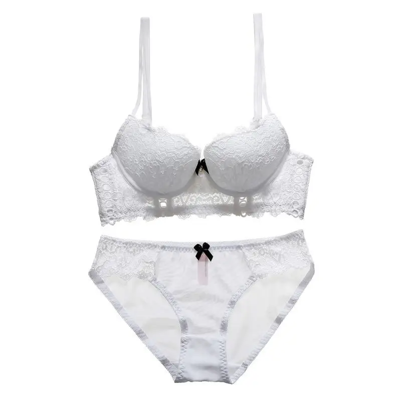 Fashion Sexy Bra Sets Embroidery Lingerie Underwear Women Set Lace Comfortable Brassiere Bras sexy bra set Bra & Brief Sets