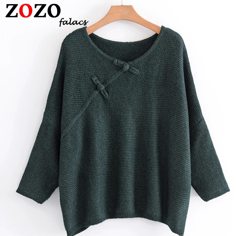 Falacs Zozo Women Autumn Winter Chinese Style Fahion Casual Knitted