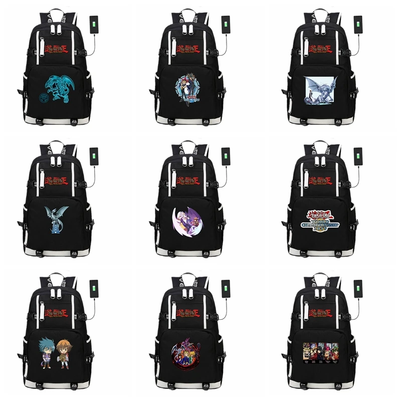 

Anime Game Yu-Gi-Oh USB Backpack Cosplay Kingdom Hearts 3 Laptop Shoulder Travel Bag Student School Bags Gift